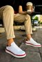 Mn979 - Santoni Gbt Sports Men's Shoes White/Red - 2