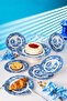 طقم تقديم Vintage Blue مكوّن من 8 قطع