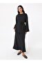 Tunic Skirt Double Set with Tie Detail at the Waist - Black - - 3