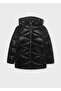 Girl's Padded Soft Texture Long Thick Winter Coat 7436 Black - 5