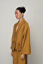 Women's Rose Detailed Side Tie Solid Color Kimono-Jacket - 2