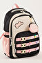 Luxury Imported Fabric Girl's School Bag - Elementary & Middle School Backpack with 6 Accessory Buckles as Gifts - 2