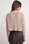 6863 Women's Hair Braided Crop Sweater Mink - 7