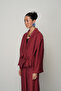 Women's Rose Detailed Side Tie Solid Color Kimono-Jacket - 2