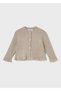 Beige Baby Girl Ruffled Knitted Cardigan 2358
