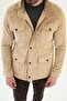 Striped Slim Fit Trench Coat with Pocket and Notched Collar for Men in Beige - 21327.25K - 2