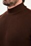 Striped Slim Fit Half Turtleneck Men's Knitwear Sweater Brown - 11568.25K - 2