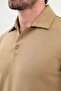 Striped Slim Fit Polo Neck Long Sleeve Cotton Men's T-Shirt Mink - 36860.25K - 2