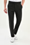 Checked Slim Fit Buckled Waist Wool Men's Trousers Black - 38326.25K