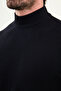 Striped Slim Fit Half Turtleneck Men's Knitwear Sweater Navy Blue - 11568.25K - 2