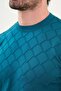 Patterned Slim Fit Crew Neck Men's Knitwear Sweater Petrol - 11558.25K - 2