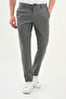 Straight Super Slim Fit Elastic Waist Drawstring Wool Men's Trousers Gray - 38323.25K