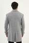Straight Slim Fit Bag Pocket Wide Collar Wool Men's Coat Gray - 21323.25K - 5