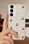 Samsung A16 Compatible - Epoxy Cherry Pattern, Transparent, Shockproof Phone Case - 3