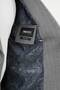 Striped Slim Fit Wide Collar Double Breasted Men's Suit Gray - 45409.25K - 6