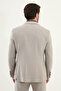 Striped Slim Fit Bag Pocket Mono Collar Men's Jacket Beige - 41460.25K - 5