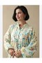 Floral Modal Dress Fabric Colorful Hijab Long Dress with 4 Buttons 145cm Long - 4