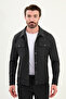 Straight Slim Fit Shirt Collar Men's Coat Anthracite - 39657.25K - 4