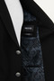 Straight Slim Fit Mono Collar Classic Wool Men's Suit Black - 45410.25K - 6