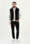 Plain Slim Fit Stand Collar Velvet Men's Vest Black - 40947.25K - 3