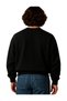 Men's Large Size, Suitable for 122 kg - 158 Kg, Wide Fit, Crew Neck, Cotton Thessaloniki Sweatshirt, Black - 4