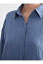 Textured Oversize Women's Shirt - 3
