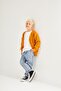 Boy's Cardigan & Jeans 2-Piece Set – Mustard Yellow Knit Cardigan and Blue Denim Jeans - 3