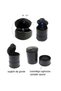 Universal Ash Tray with Lid and LED Light Odorless Ashtray Black - 4