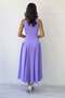 Square Neck Thick Strap Flared Dress Black, Cobalt Blue, Lilac, Red - 8
