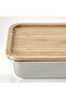 365+ Food container with lid, rectangular stainless steel/bamboo, 1.0 l - 4