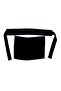 1 Layer Short Chiffon Niqab with Back Tying Cord, Breathable Face Veil - 3