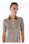 Polo Neck Knitwear Top Natural - 2