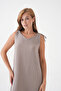 100% Cotton Muslin Fabric Rope Strap Dress Mg-20251 - 5