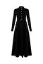 Belted Shirt Collar Pocket Slim Fit Midi Knitted Dress - 7