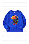 Level up and Mixed Printed 3-Pack Unisex Green-Grey-Sax Blue Children's Sweatshirt - 6
