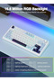 لوحة مفاتيح ميكانيكية لاسلكية F75 75%، قابلة للتبديل السريع، مزودة بحامل جوان، RGB، ثلاثية الأوضاع - 5