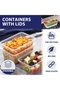 Home Mate 1 Litre Microwave Rectangular Container Set of 6 – BPA Free, Durable & Reusable - 3
