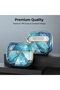 AirPods 3rd Generation 2021 Marble Case|Full Body Protective Cover with Keychain| Blue & Gold - 6