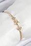 Brass Zircon Stone Star Model Gold Color Women's Bracelet