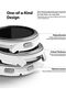 Samsung Galaxy Watch 4 Classic 42mm Case| Slim Series| Clear + White - 8