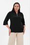 Plus Size Chiffon Blouse with Pearl and Buckle Detail