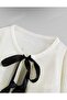 Bow-Detail Ribbon-Detail Knit Cardigan - 2