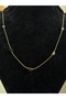 Black Cracked Stone Chain Necklace