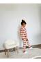 Girl's Love Slogan Text Detailed Top and Bottom Set 3 Yarns - 2