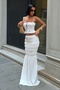 12955 Ecru Stripe Ruffled Maxi Woven Skirt - 2