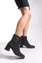 Women's Heeled Boots 00120015 Black Suede