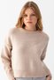 Basic Oversize Crew Neck Soft Textured Knitwear Sweater Aw25Kz0017