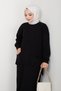Vertical Striped Knitwear Tunic Skirt Set with Pockets - 6