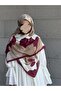 Cotton Vera Pattern Scarf-Burgundy - 8