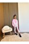 Girl's Slogan Text Detailed Sweatshirt + Leggings Top and Bottom Set - 2